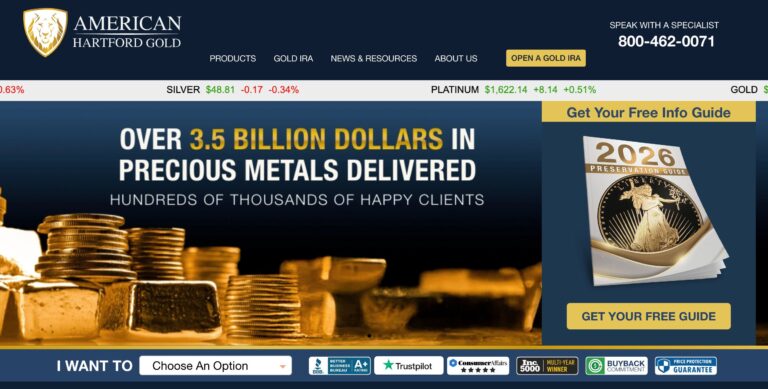 American Hartford Gold Website
