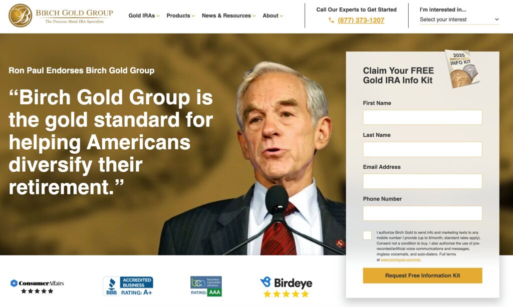 Birch Gold Group website